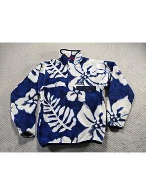 Patagonia Synchilla Snap T Mens Small Spice Garden Blue 2015 Rare Print 25580